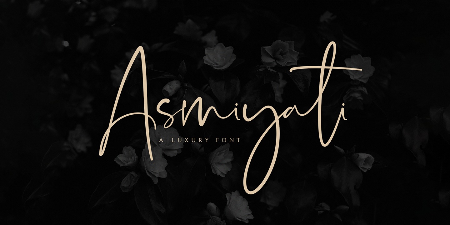 Beispiel einer Asmiyati-Schriftart